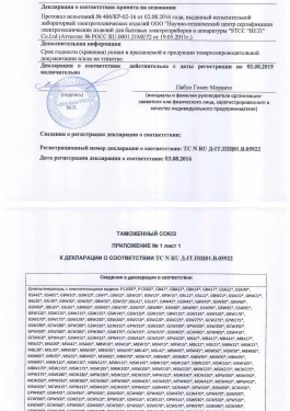 Сертификат таможенного соответствия Pramac